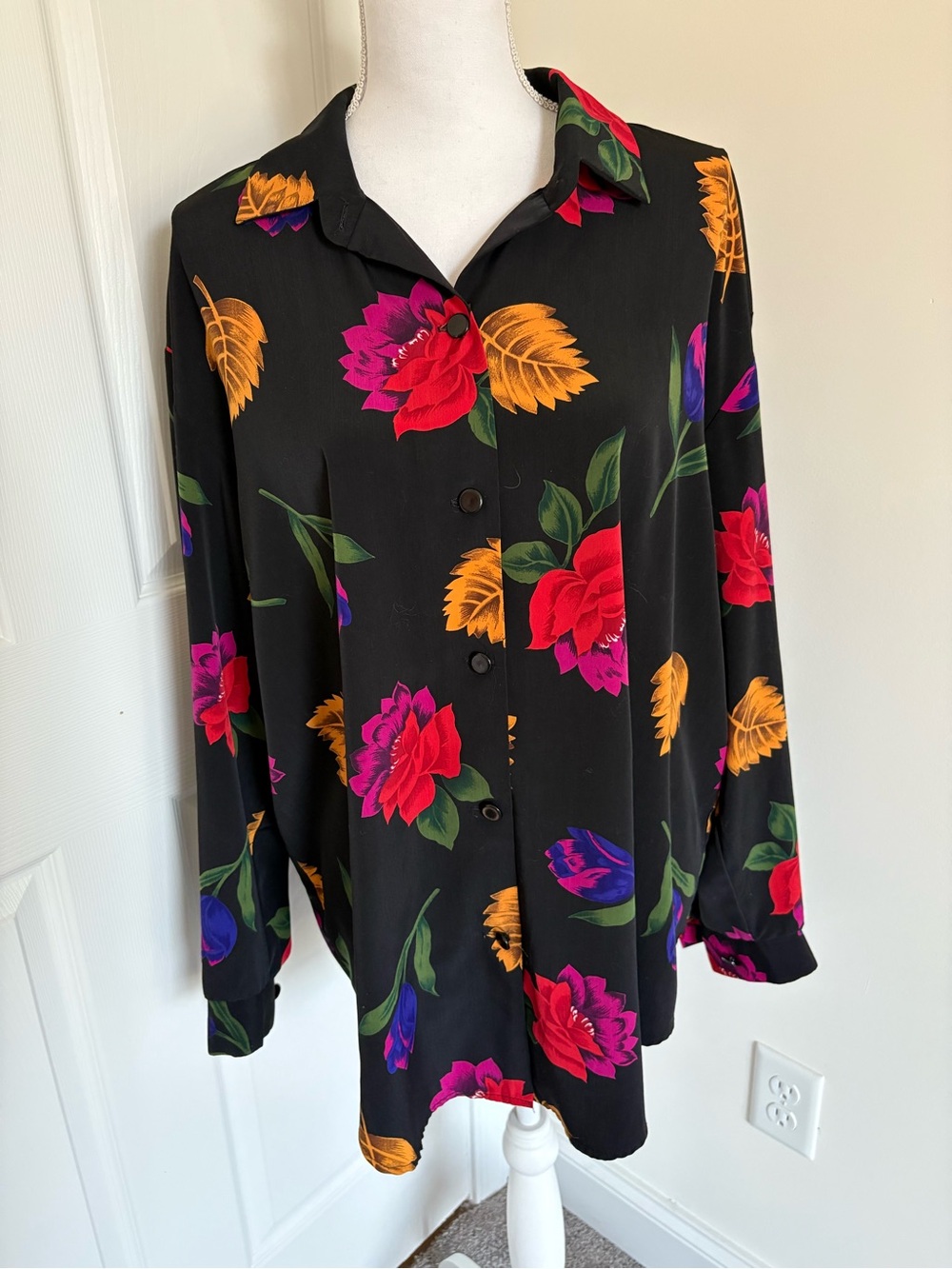 Vibrant Floral Women's Blouse